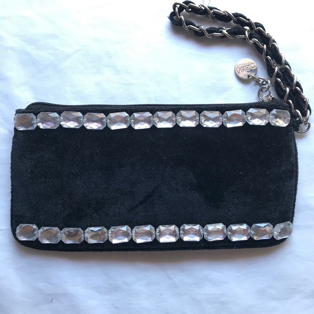 NYC Black And Silver wristlet.